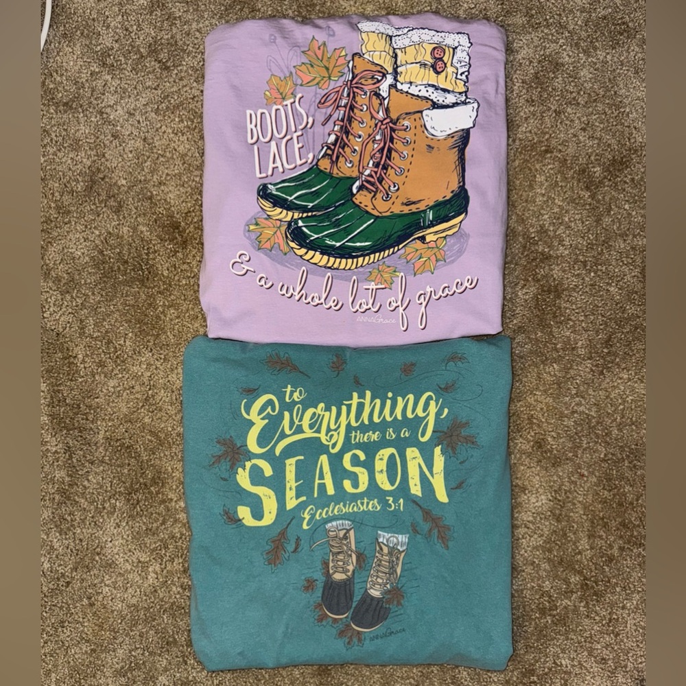 Comfort Colors Woman’s Tees - Purple and Green (100% cotton)
